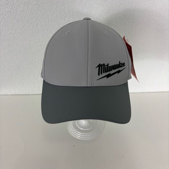 New Milwaukee Men's Grey Workskin Performance Fitted Baseball Hat S/M - Picture 1 of 6